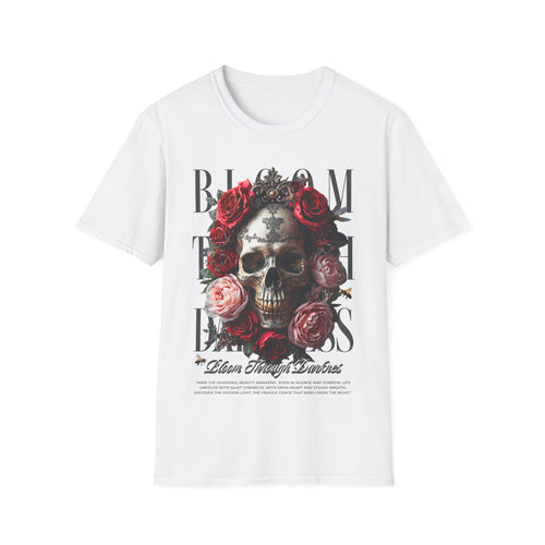 Skull Roses T-Shirt - Bloom Through Darkness Gothic Tee